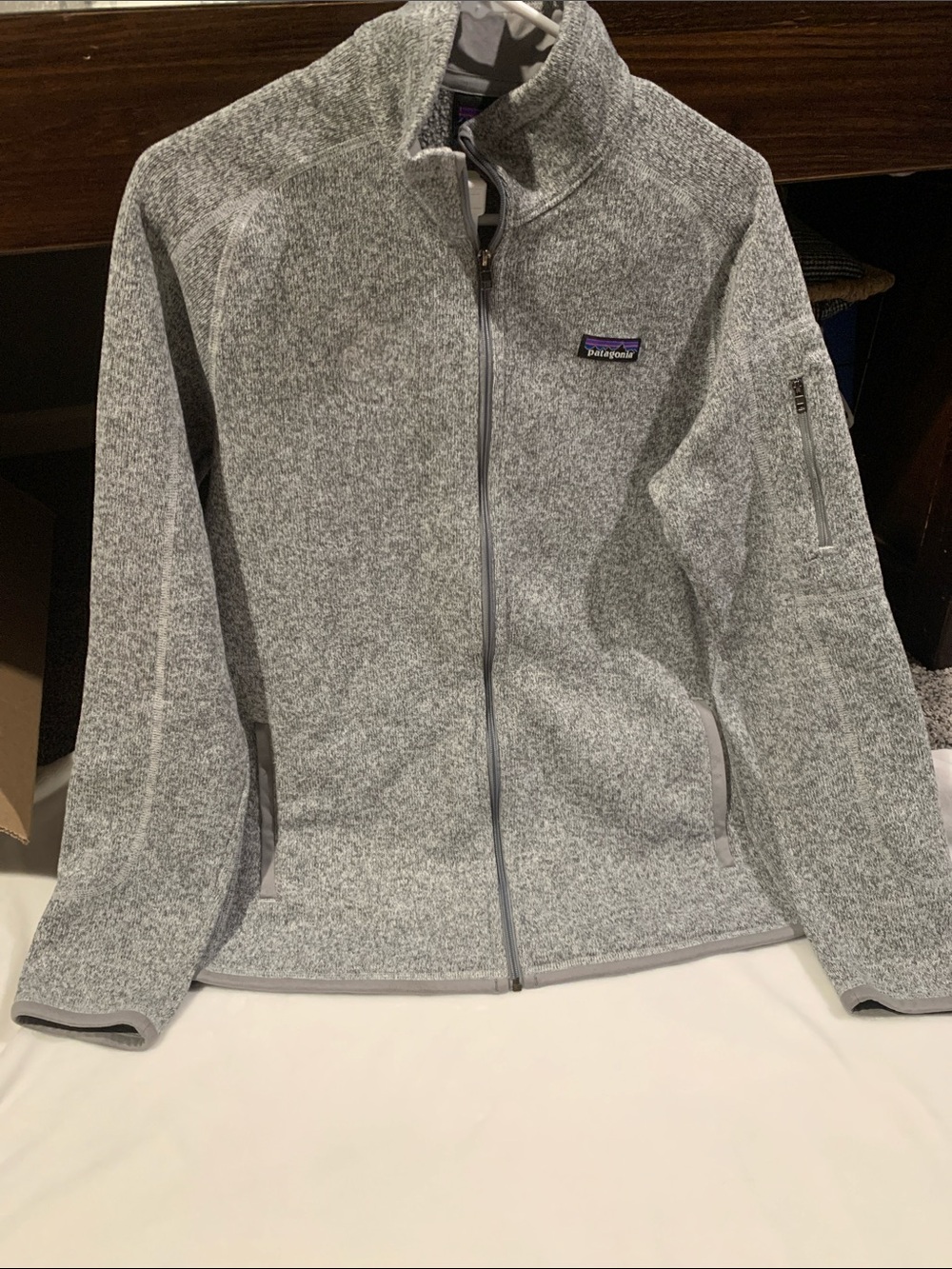 Patagonia Woman’s Heather Gray Full-Zip Fleece Jacket